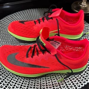 Nike Bright Red and Lime Green Sneakers